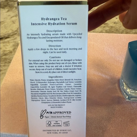NIB•BYROE Hydrangea Tea Intensive Hydration Serum🪻 - Picture 3 of 3